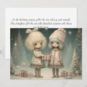 温もりと愛に包まれて：クリスマスの願い シーズンカード (正面/裏面)