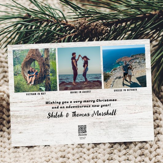 温もりのある旅のフォトコラージュ ホーム・フォー・ザ・ホリデイズ シーズンカード