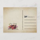 温もりのある秋の落ち葉のストリングライト 保存日 案内ポストカード (裏面)