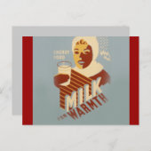 温もりのためのミルク ポストカード (正面/裏面)