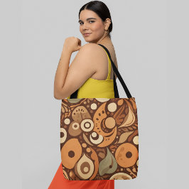 温オーガニック土の抽象芸術の形や模様 トートバッグ