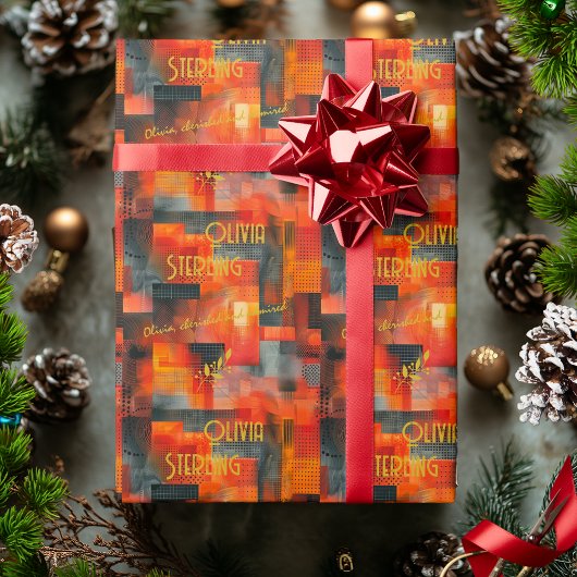 温カスタムかい音色でインスパイアの都市ギフトラップ ラッピングペーパー