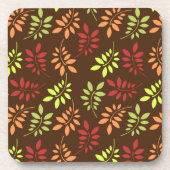 温カラフルかいトーンの紅葉 コースター (正面)