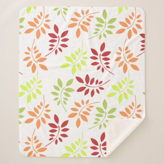 温カラフルかいトーンの紅葉 シェルパブランケット (正面)