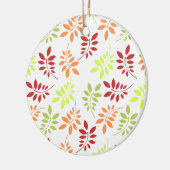 温カラフルかいトーンの紅葉 セラミックオーナメント (左)