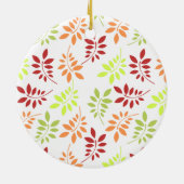 温カラフルかいトーンの紅葉 セラミックオーナメント (裏面)