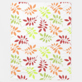 温カラフルかいトーンの紅葉 フリースブランケット (正面)