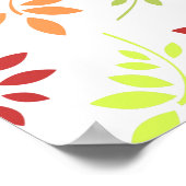 温カラフルかいトーンの紅葉 ポスター (角)