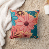 温カラフルかいトーンの背景にフローラのブリス クッション (ブランケット)