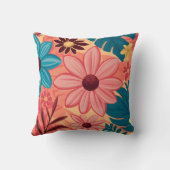 温カラフルかいトーンの背景にフローラのブリス クッション (裏面)