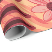 温カラフルかいトーンの背景にフローラのブリス ラッピングペーパー (ロールコーナー)