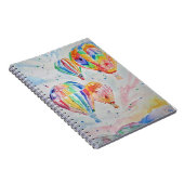 温カラフル気球の水の色絵画のNo ノートブック (右側)