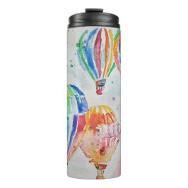 温カラフル気球の水の色絵画 タンブラー