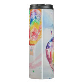 温カラフル気球の水の色絵画 タンブラー (裏面)