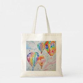 温カラフル気球の水の色絵画 トートバッグ