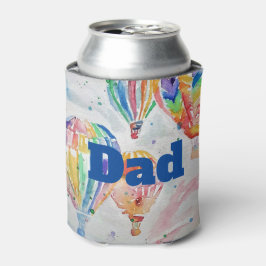 温カラフル気球の水の色絵画 缶クーラー