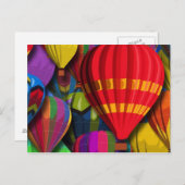 温カラフル気球はがき ポストカード (正面/裏面)