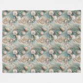 温クラシックかく魅力的な雰囲気の海岸沿いのスロー フリースブランケット (正面(横))