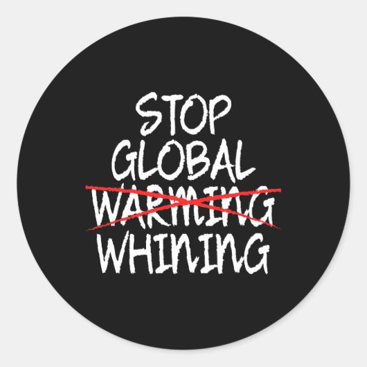 温ストップ度のない地球のアンチの自由主義の気候 ラウンドシール (正面)