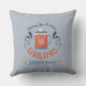 温パーソナライズされたかいクリスマス クッション (裏面)
