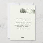 温モダンかい家族の写真かわいいスタンプ シーズンカード (裏面)