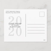 温モダンかい願い新年の幸せカスタム写真 シーズンポストカード (裏面)