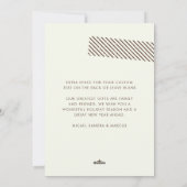 温モダン土調ファミリー写真可愛いスタンプ シーズンカード (裏面)