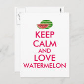 温保かく愛のすいかをカスタマイズ可能な贈り物 ポストカード (正面/裏面)