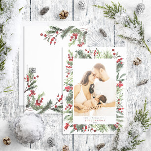 温冬パインベリーナチュラルボタニカルフォトホー シーズンカード