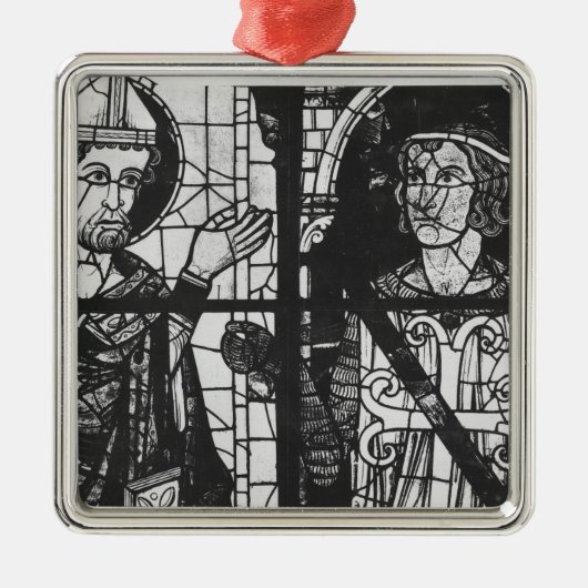 温厚な騎士にoriflammeを与えるSt Denis メタルオーナメント (正面)