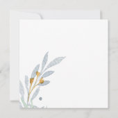 温和な植物 |スクエア結婚式招待状 招待状 (裏面)