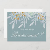 温和な植物 |ブライドメイド招待状はがき ポストカード (正面/裏面)