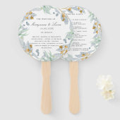 温和な植物 |結婚式 プログラムハンドファン ハンドファン (正面&裏面)