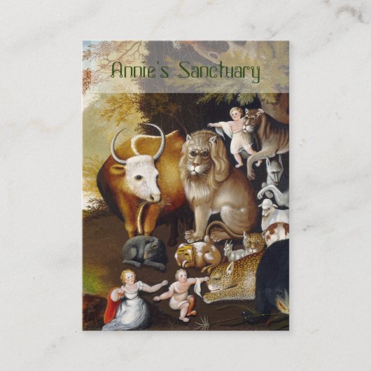 温和な王国-動物の聖域か救助 名刺 (正面)