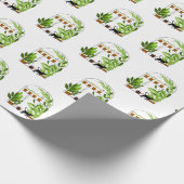 温室に入った黒猫 ラッピングペーパー (角)