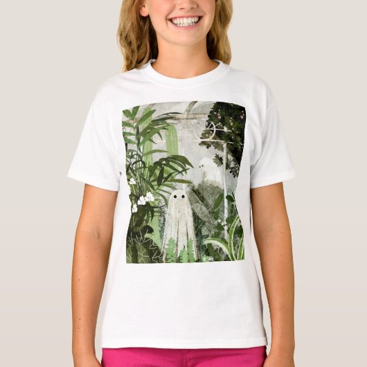温室に幽霊が… Tシャツ (正面)