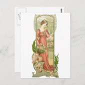 温室の女性 ポストカード (正面/裏面)