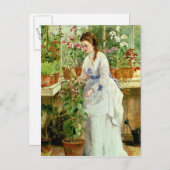 温室の若い女性 ポストカード (正面/裏面)