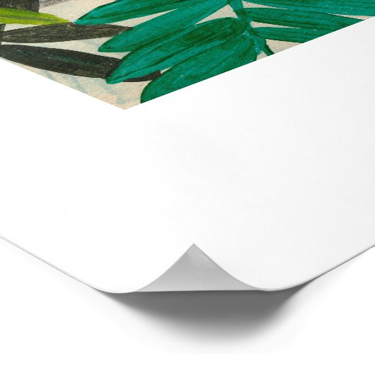 温室の読イラストレーション ポスター (角)