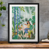 温室の読イラストレーション ポスター