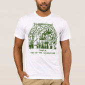 温室ガーデニングのパーソナライズされた王 Tシャツ (正面)