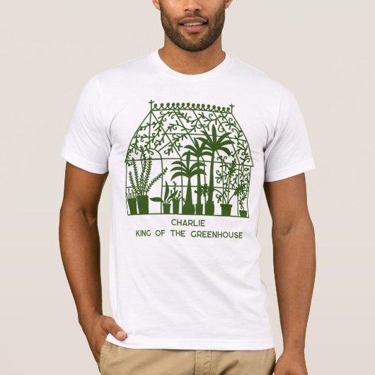 温室ガーデニングのパーソナライズされた王 Tシャツ (正面)