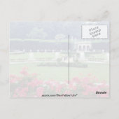 温室バルコニー、ロングウッドガードからの赤いシーン ポストカード (裏面)