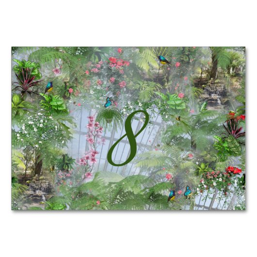 温室ビクトリアン室 テーブルナンバー (正面)