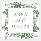 温室フレーム |水彩植物学結婚院 スクエアシール (正面)