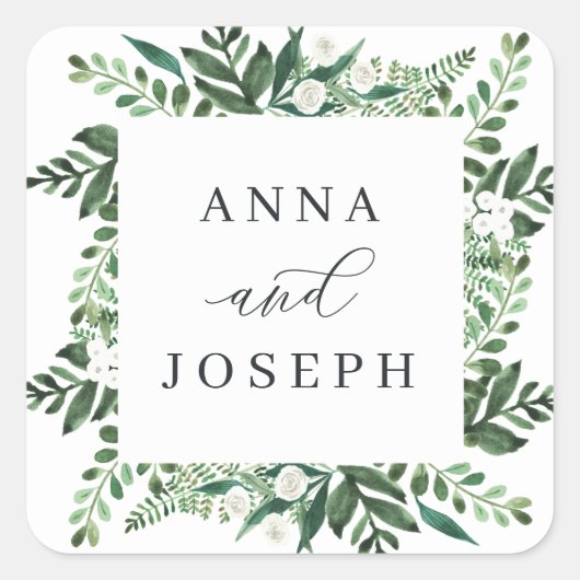 温室フレーム |水彩植物学結婚院 スクエアシール (正面)