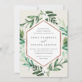 温室フレーム |水彩植物学結婚院 招待状 (正面)