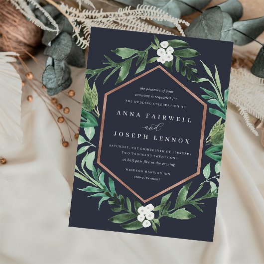 温室フレーム |水彩植物学結婚院 招待状