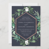 温室フレーム |水彩植物学結婚院 招待状 (正面)