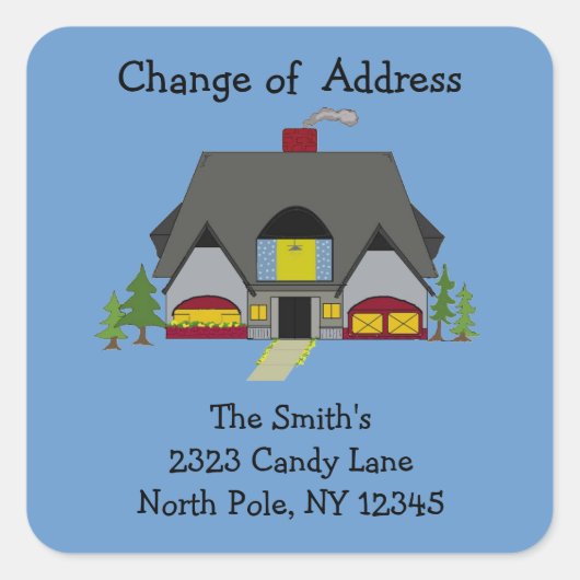 温室住所の変更 スクエアシール (正面)